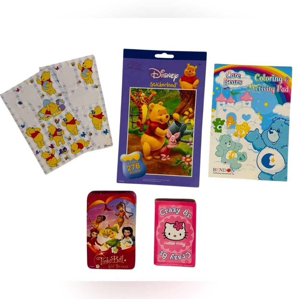 Kids entertainment including stickers coloring activity pad go fish & crazy 8s
